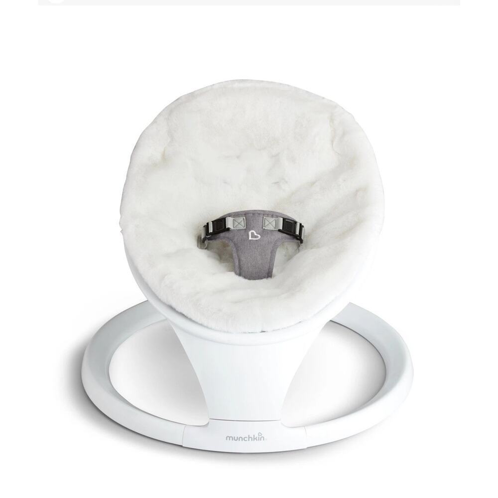 Munchkin® Seat Cover for Infant Baby Swing, Premium Ultra-Soft Faux Fur, White